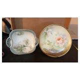 R S PRUSSIA Decorative plate  8.5ï¿½ and bowl  7.5ï¿½