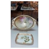 RS Germany oval  porcelain platter  with floral