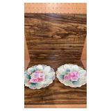 2 R S Prussia Hand-Painted Floral Designed