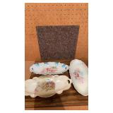 3 porcelain China relish dishes 1 B.T. Co