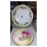 Decorative porcelain floral design platter 11.75ï¿½