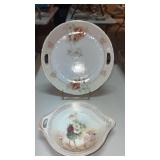 Porcelain decorative floral plate  9.25ï¿½