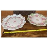 2 M & Z Austria Floral China Plates
