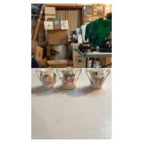3 R.S. Prussia porcelain China toothpick holders