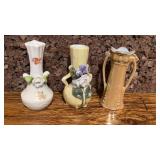 3 mini Porcelain Vases, Approx 3.5ï¿½ Tall