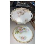 RS Prussia floral  design porcelain platter with