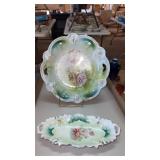 RS Prussia oblong dish with handles  9.5ï¿½ and  RS