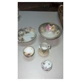 Miscellaneous group of porcelain footed  R S