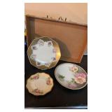 2  8.75ï¿½ decorative floral plates and 1 Prussia