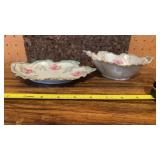 2 Austria Serving Dish & Bowl Floral Design Hand