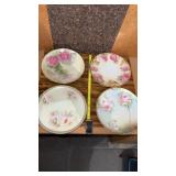 4 Porcelain Plates Floral Design Germany