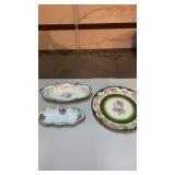 Grouping of 3 R.S. Prussia Porcelain plate and