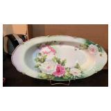 Hand painted Barvarian   oval decorative floral