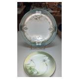 R S Germany porcelain floral design platter with