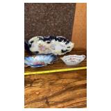 RS Prussia Celery Bowl & 2 German Trinket Bowls