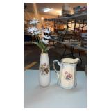 Imperial pottery decorative pitcher and vase