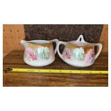 RS Germany Floral Creamer & Covered Sugar Bowl