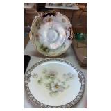 Suhl Prussia decorative platters with handles