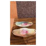 2 R.S. Germany porcelain China relish dishes