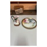 B.R.C and unmarked porcelain china plate and