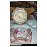 R S PRUSSIA porcelain floral trinket dish  5.5ï¿½ ,