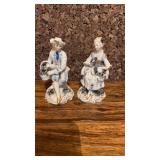 2 Sitzendorf Porcelain Figures ,  Lord & Lady,