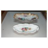 RS Prussia oblong  porcelain floral dish 9.25ï¿½