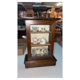 Wooden table curio  11 x 7.25 x 3.5ï¿½ with mini