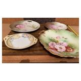 4 Floral Porcelain Floral Plates Bavaria Germany