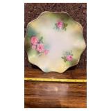 RS Prussia Porcelain China Plate Pink Roses
