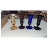 Cambridge glass multicolored set of 4