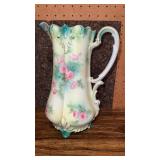 Floral RS Prussia Pitcher, Approx 10ï¿½