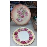 Decorative floral design plate and salad plate