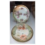 2 small floral design porcelain small  plates