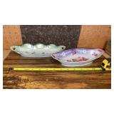 2 Porcelain Celery Trays , 1 is BT Germany