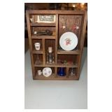 Wooden wall hanging trinket shelf 4.75 x 6.5ï¿½