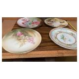 4 Floral Porcelain China Plates, RS Germany