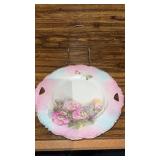 Unmarked Floral Pattern Porcelain Plate with