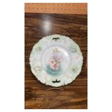 Unmarked Floral Design Porcelain Plate 11ï¿½ with
