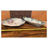 RS Prussia Handled Plate & Celery Bowl, Floral