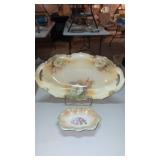 RS Prussia oval porcelain floral dish with