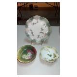 R S Prussia decorative floral porcelain plate