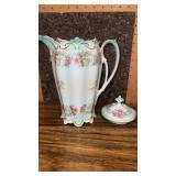 M.Z. Austria 1044 Floral China Pitcher w/ Lid