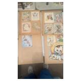 Vintage Birthday & Greeting Cards on 4 Double