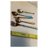 5 Mini Sterling Silver Forks & Spoons