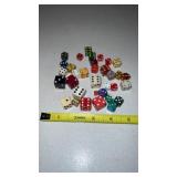 Assorted Dice, Multi Colors, Different Sizes