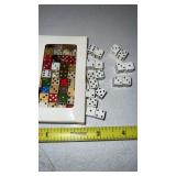 Many Sets Mini Dice, Some Colored