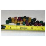 Large Lot Mini Colored Dice
