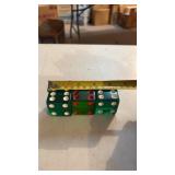 3 large green dice