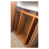 Wood & Glass Storage Cabinet, Glass Shelving,